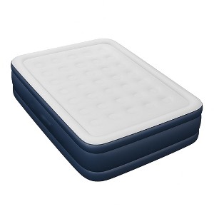 Itopfox Air Mattress with Built-in Pump, High Inflatable Electric Blow Up Bed for Camping, Home Guests, Travel with Storage Bag Supports Up to 650Lbs - 1 of 4