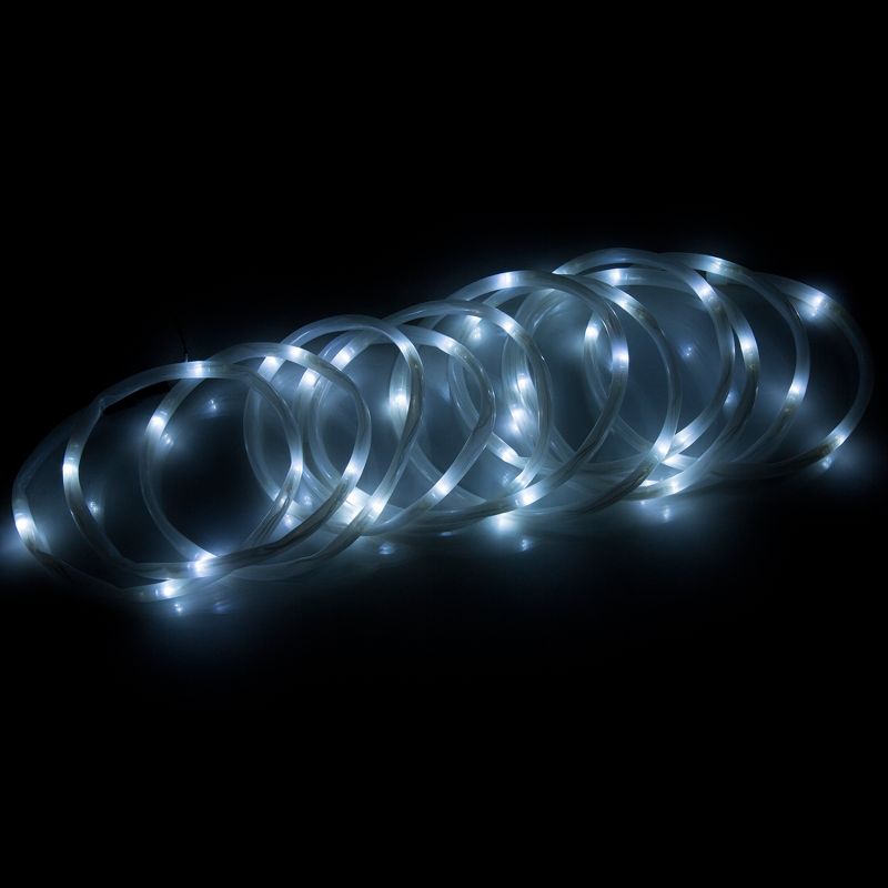Solar Powered LED Rope Lights - 2-Pack - 23 FT Strand with 50 White Bulbs, Steady or Twinkle Mode - Patio, Landscape and Wedding Decor by Pure Garden, 5 of 7