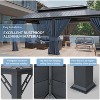 ALAULM Wall Mount Gazebo Outdoor Pergola, Hardtop Lean to Gazebo Canopy Awnings with Sloped Roof and Sturdy Steel Frame, for Patio, Deck, Backyard - 3 of 4