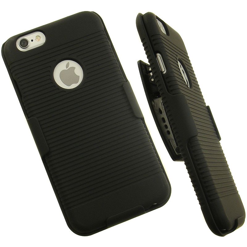 Nakedcellphone Case and Belt Clip Holster for iPhone 6 - Black, 1 of 8