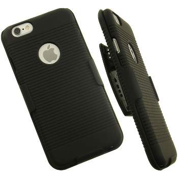 Nakedcellphone Case and Belt Clip Holster for iPhone 6 - Black