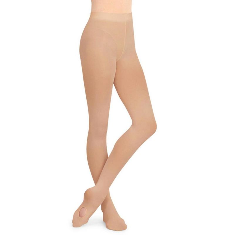 Capezio Ultra Soft Self Knit Waistband Transition Tight - Girls & Toddler, 2 of 4