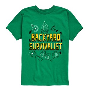 Boys' - Instant Message - Backyard Survivalist Short Sleeve Graphic T-Shirt - 1 of 4
