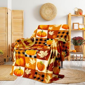 Lomsoe Christmas Throw Blanket, Snowman Tree Plaid Throw Blanket for Women & Men, Soft Couch & Bed Blanket for Girls & Boys. - 1 of 4