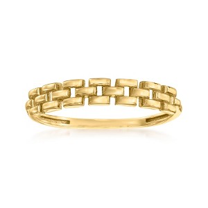 Ross-Simons 10kt Yellow Gold Panther-Link Ring - 1 of 4