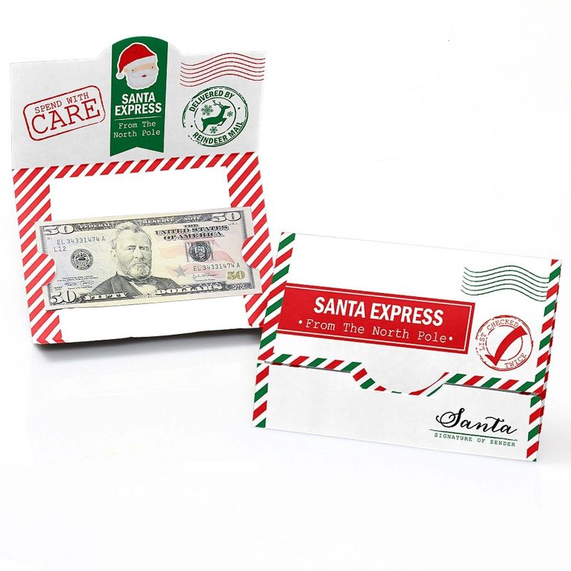 Big Dot of Happiness Santa's Special Delivery - From Santa Claus Christmas Money and Gift Card Holders - Set of 8, 1 of 5