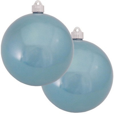 Christmas by Krebs 2ct Lagoon Blue Shatterproof Christmas Ball Ornament  6" (150mm)