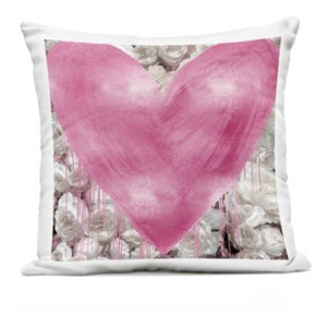 Stupell Industries Street Style Pink Heart Rose Blossom Flowers - 1 of 3