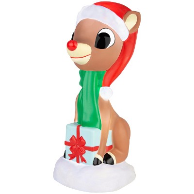 Gemmy Lighted Blow Mold Decor Rudolph 14" Rudolph, Multicolored