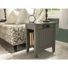 Atlantic Furniture Nantucket Chair Side Table with Charger Grey - image 2 of 4