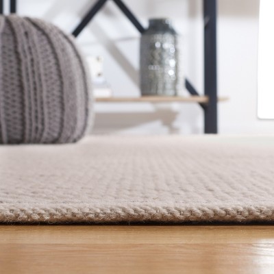 Vermont Brown Hand Woven Wool Area Rug 5' x 8'