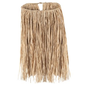 Beistle King Size Raffia Hula Skirt, 42"W x 28"L, (1/Pkg) Beige - 1 of 4