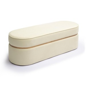 TOV Furniture Pomp Velvet Upholstered Bench - 1 of 4