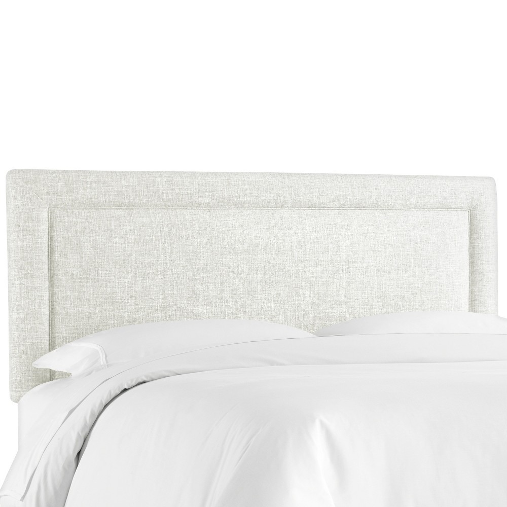 Photos - Bed Frame Skyline Furniture Queen Border Headboard White: Handcrafted, Piped Edging,