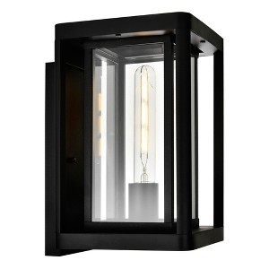 CWI Lighting Mulvane 1 Light Black Outdoor Wall Light - 1 of 4