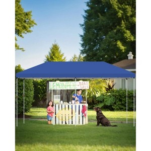 Jojoka 10x10 Pop Up Canopy Tent,Patio Canopy Tent with One Button Push Setup,4 Weight Bags,3 Adjustable Height - 1 of 4