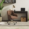 WestinTrends Genevieve Mid-Century Modern Swivel Office Chair With Wheels (Set Of 2) - 2 of 4