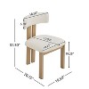 Kumasinova Armless Dining Chairs Set of 2,Upholstered Chairs with Fabric Seat,Metal Legs,Ergonomic Chairs for Dining Room,Kitchen - 3 of 4
