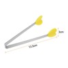 Unique Bargains Stainless Steel Silicone Tips Heart Shape Food Tongs - 2 of 4