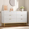 Acekool 6 Drawer Dresser with Gold Metal Legs, Modern Wide Chest for Bedroom or Living Room, 53.5 Inch - 2 of 4