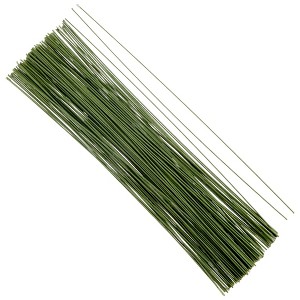 Bright Creations 140 Pack Floral Stem Wire 16 Inches, 16 Gauge for DIY Crafts, Flower Making Supplies and Florist Arrangements, Green - 1 of 4