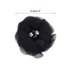 Unique Bargains Artificial Rhinestone Chiffon Flower Heads 12 Pcs Black - 2 of 4