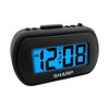 1" LCD with Top Control Clock Black - Sharp - image 2 of 3