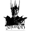 Men's Lord of the Rings Fellowship of the Ring Sauron Black and White T-Shirt - 2 of 4