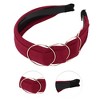 Unique Bargains Women's Elegant Ring Cross Stitching Wide Hairband 6.30"x5.51" 1 Pc - 3 of 3