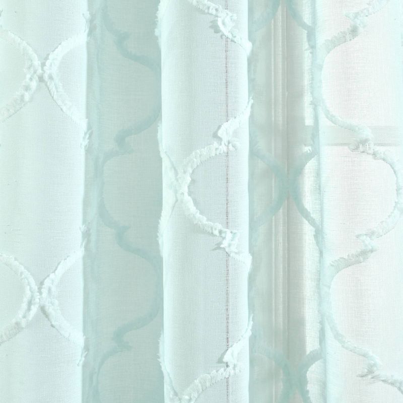 Set of 2 Avon Trellis Grommet Sheer Window Curtain Panels - Lush Décor, 4 of 14