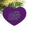 University of Sioux Falls Primary Logo Heart Love Wood Christmas Tree Holiday Ornament - 2 of 3