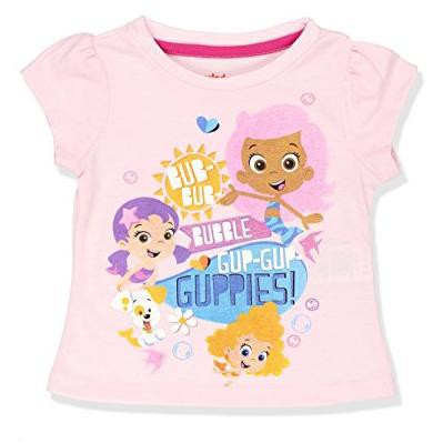 Nickelodeon Girl's Bubble Gup-Gup Guppies Short Sleeve Graphic Tee for toddler