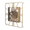 31.5"x37.5" Gears Square Wall Clock Gold - A&B Home: Roman Numerals, Industrial Design, Indoor Decor - 2 of 4