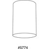 Progress Lighting, Cylinder, 1 Light, Flush Mount, Antique Bronze, Porcelain, Blank - 2 of 2