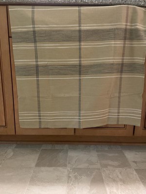 2ct Offset Plaid & Stripe Kitchen Towels Tan/Natural - Hearth & Hand™ with  Magnolia