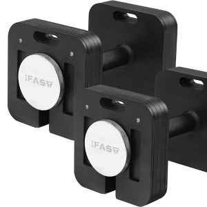 Naysaye Dumbbell Set 50LB Adjustable Pair 9 in1 Free Weights with Quick Lock for Home Gym, Silver, 17.71"*10.62"*10.62" - 1 of 4