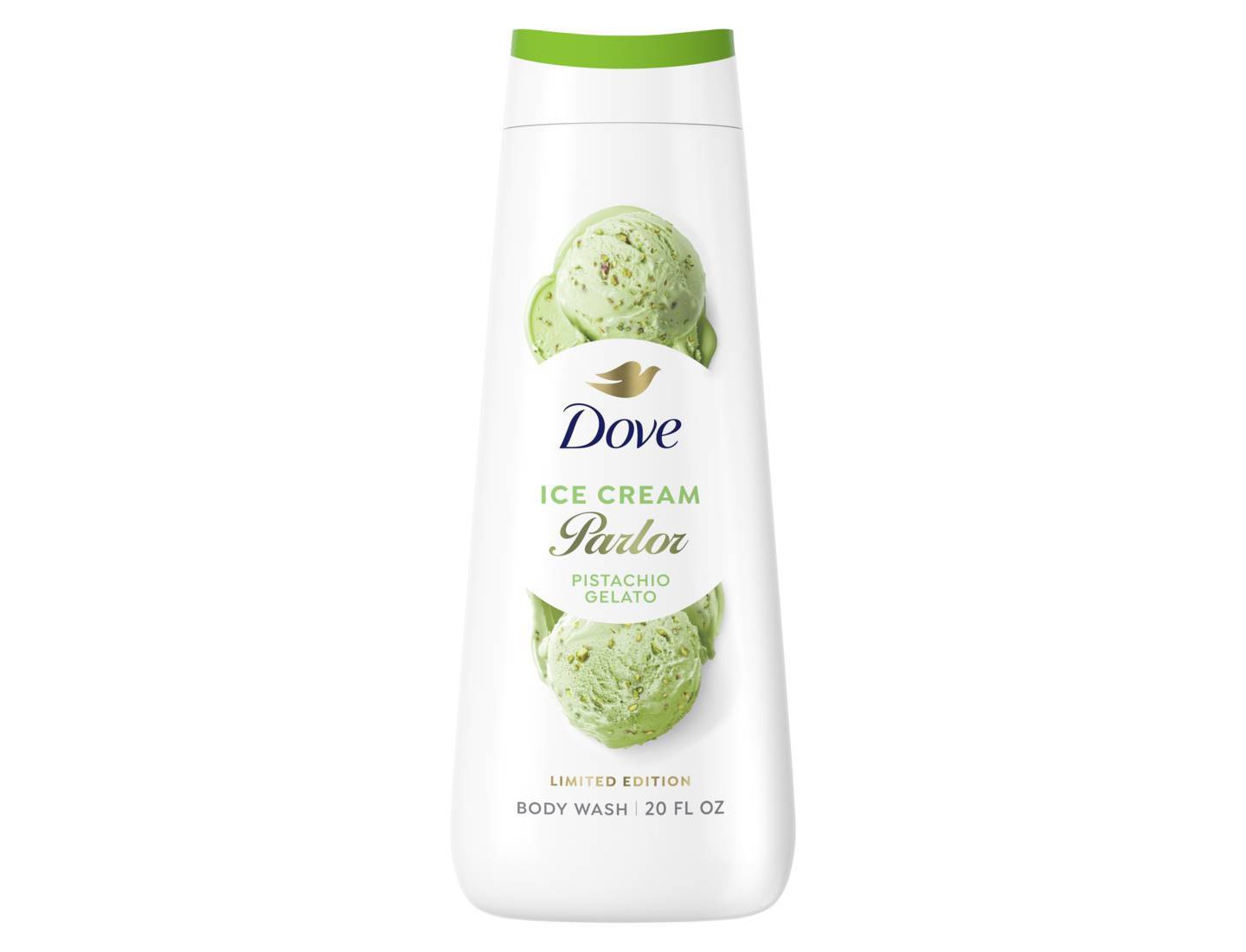 Гель для душа Dove Beauty Ice Cream Parlor, Pistachio Gelato, 20 fl oz, цвет: Кремовый — фото 1