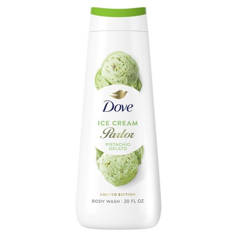 Гель для душа Dove Beauty Ice Cream Parlor, Pistachio Gelato, 20 fl oz, цвет: Кремовый