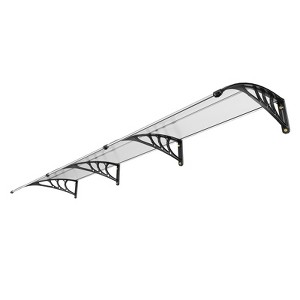VEVOR Window Door Awning Canopy, 38" x 117" Door Canopy Exterior, UF50+ PC Sunshade, Outdoor Patio Awning Sun Shade, Transparent, Waterproof - 1 of 4