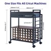 Rolling Craft Cart Compatible with Cricut Machines, Craft Organization and Storage Cart with Fabric Drawer & 47 Vinyl Roll Holder - 2 of 4