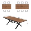 GRANDPATIO Aluminum And Steel Heated Transfer Extendable Dining Table - 3 of 4