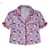 Hello Kitty Head AOP White Polka Dots and Red Hearts Red Bows Shorts Set - 2 of 4