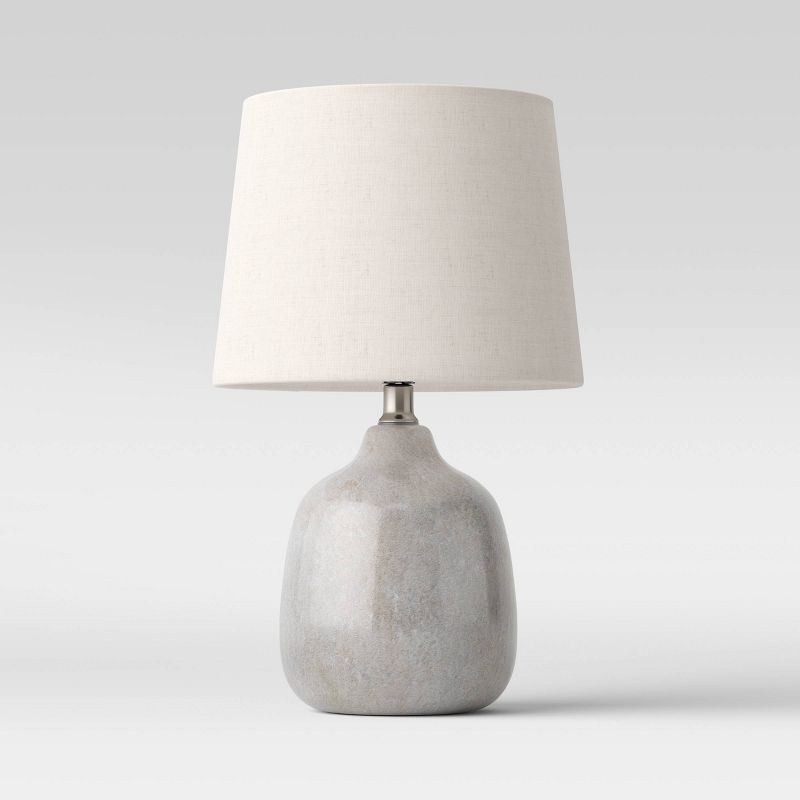 Assembled Ceramic Table Lamp Gray - Threshold™, 1 of 11