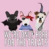 Girl's Design By Humans Dog Halloween - We're Only Here For The Treats By PedigreePrints T-Shirt - 2 of 3