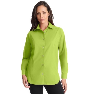 Jessica London Wrinkle-Free Stretch Poplin Shirt - 1 of 4