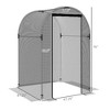 Galvanized Steel Crop Cage, Plant Protection Tent with Zippered Door, 4' x 4' - 3 of 4