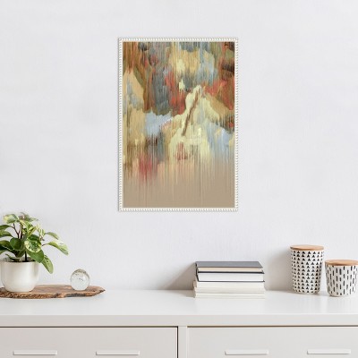 Beaded Framed Abstract Impressionist Canvas Wall Art, 16 x 23