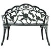 Tangkula Outdoor Garden Bench Cast Aluminum cast iron Antique Green - 2 of 4