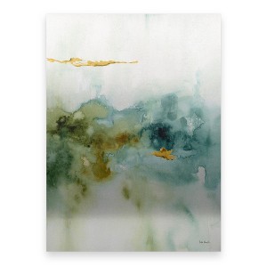 Trademark Fine Art - Lisa Audit 'My Greenhouse Abstract II' Floating Brushed Aluminum Art - 1 of 3