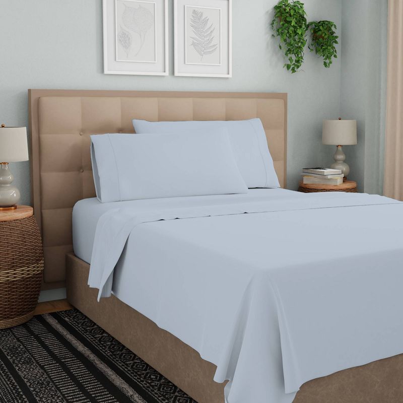 400 Thread Count Ultimate Percale Cotton Solid Sheet Set - Purity Home, 3 of 7